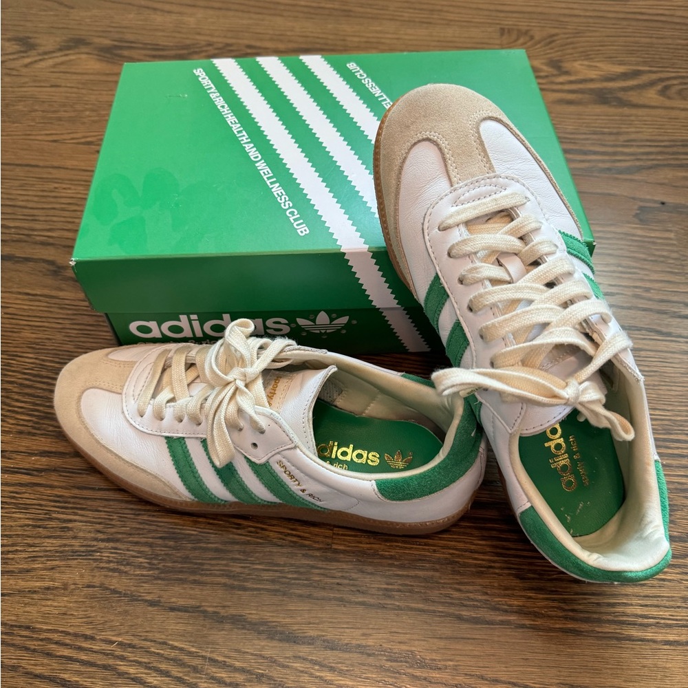 adidas Samba OG Sporty & Rich white and green sneakers